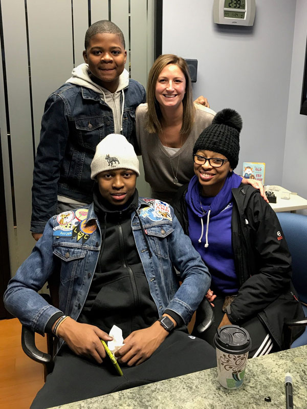 Dr. Jaclyn Riel with Zion, Nia, and Josh Spencer